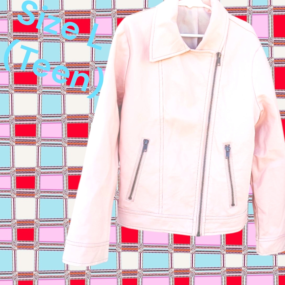 Teen Cream Leather Jacket